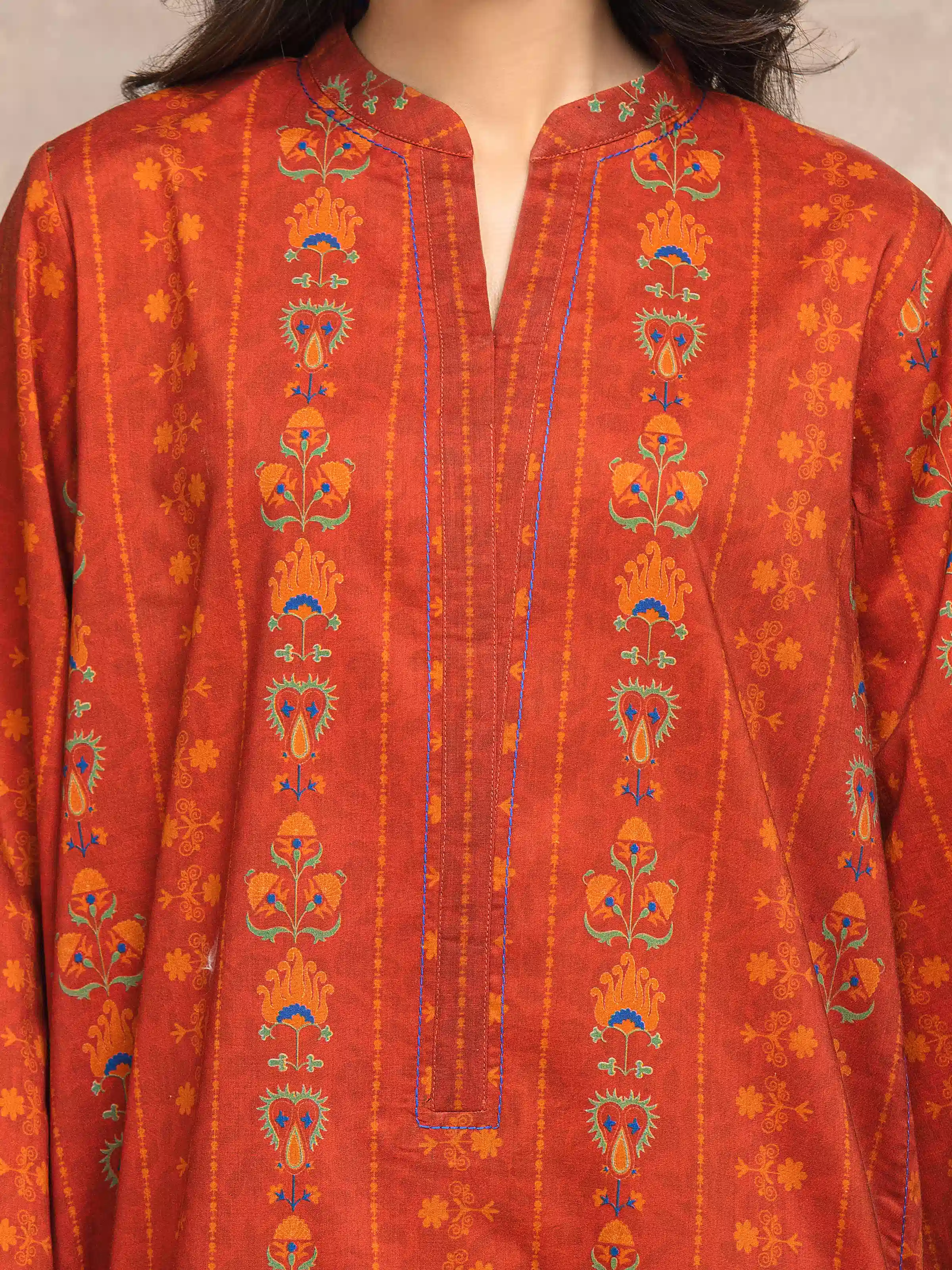 Printed Khaddar Suit - EWU5M3-036-3P - Image 2