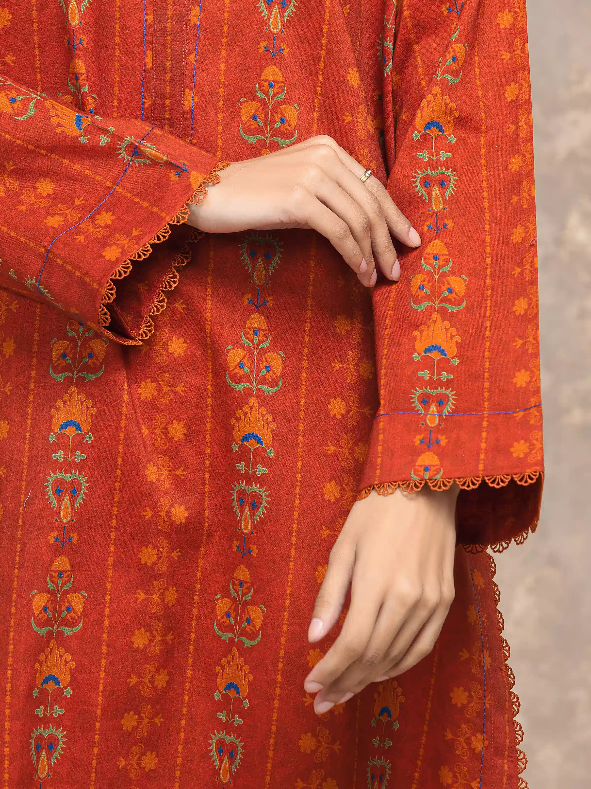 Printed Khaddar Suit - EWU5M3-036-3P - Image 3