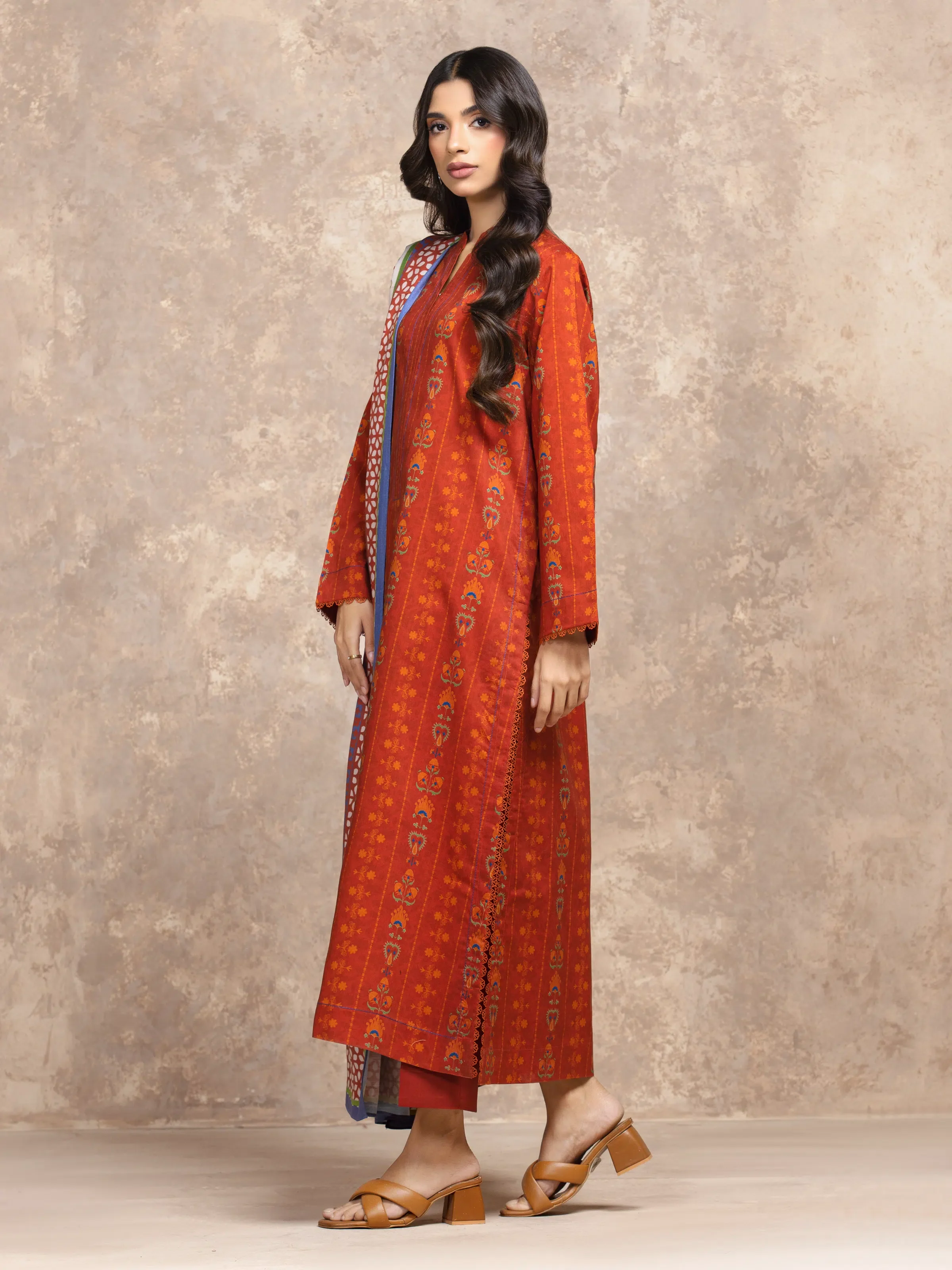 Printed Khaddar Suit - EWU5M3-036-3P - Image 4
