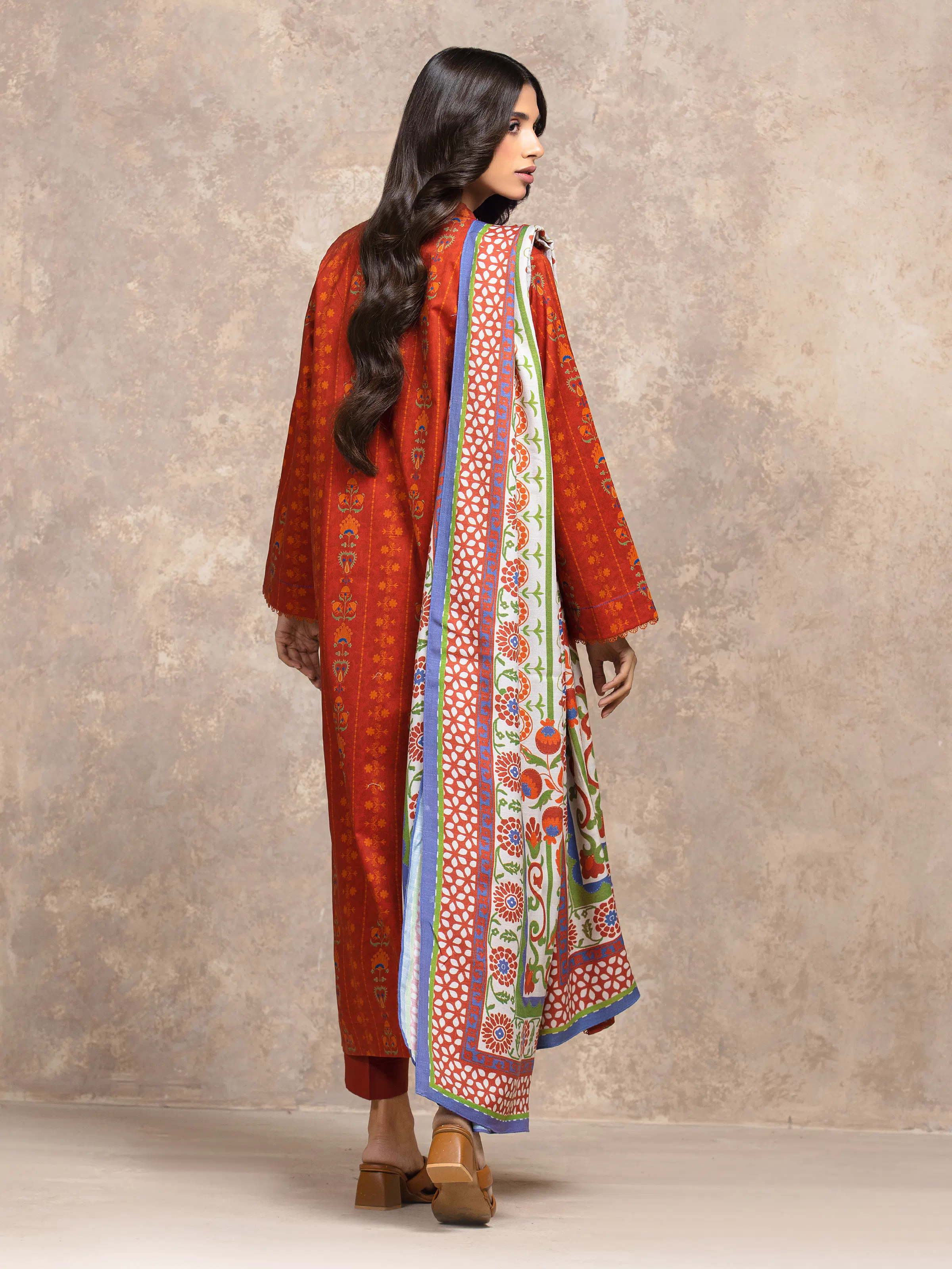 Printed Khaddar Suit - EWU5M3-036-3P - Image 5