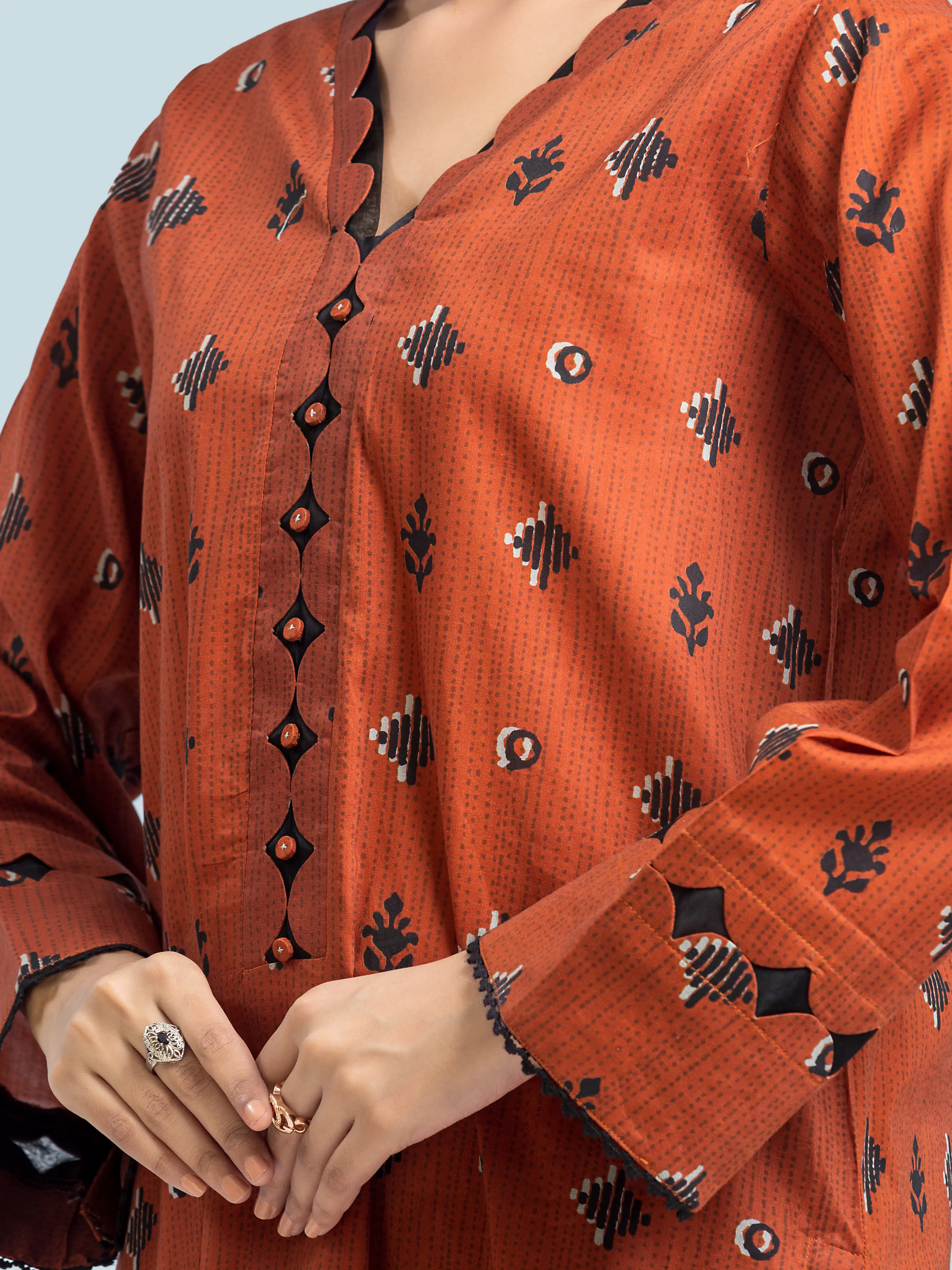 Printed Khaddar Suit - EWU24A3-29579-3P - Image 4