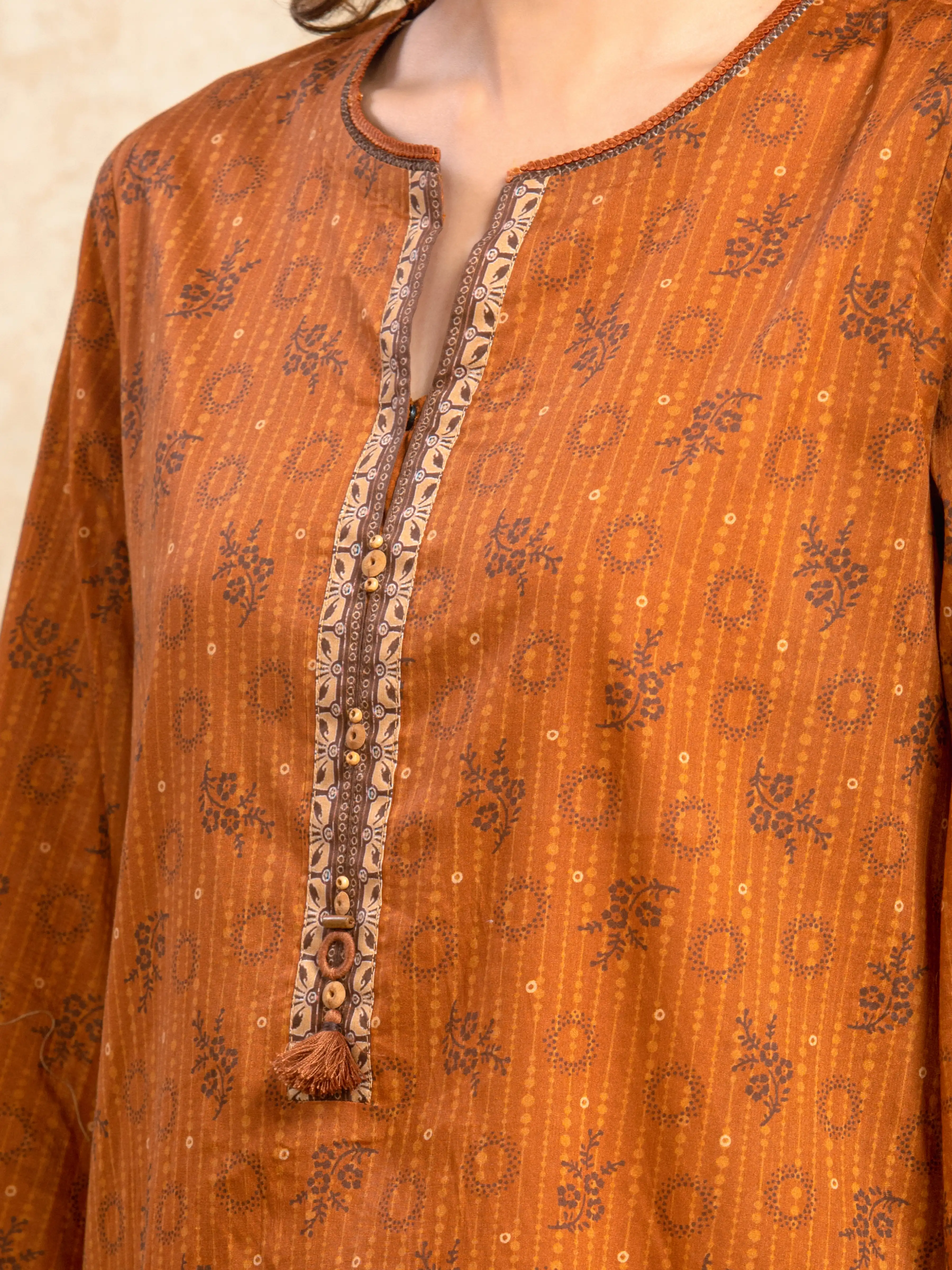 Printed Khaddar Suit - EWU5A3-35983-3P - Image 4