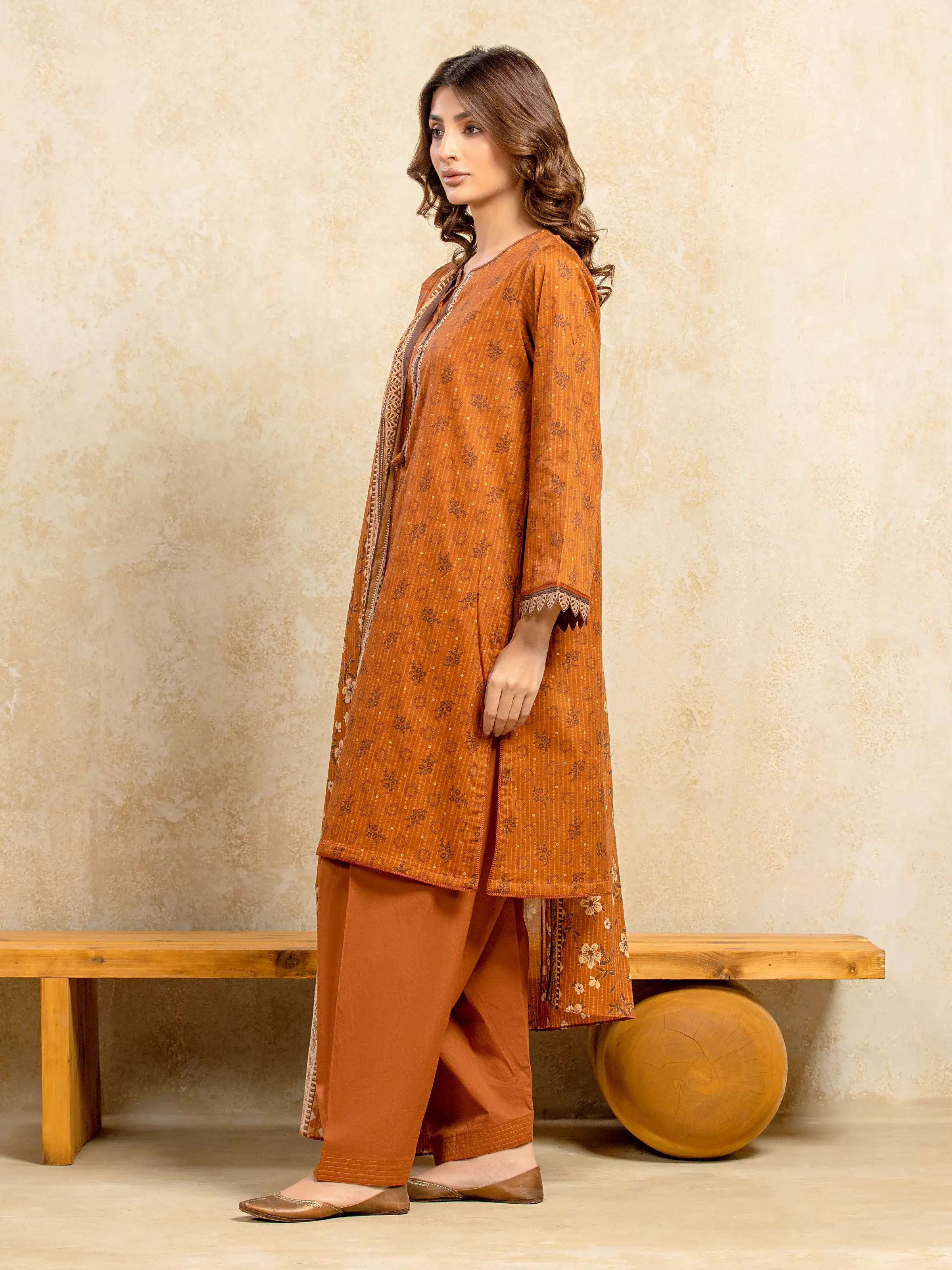 Printed Khaddar Suit - EWU5A3-35983-3P - Image 5