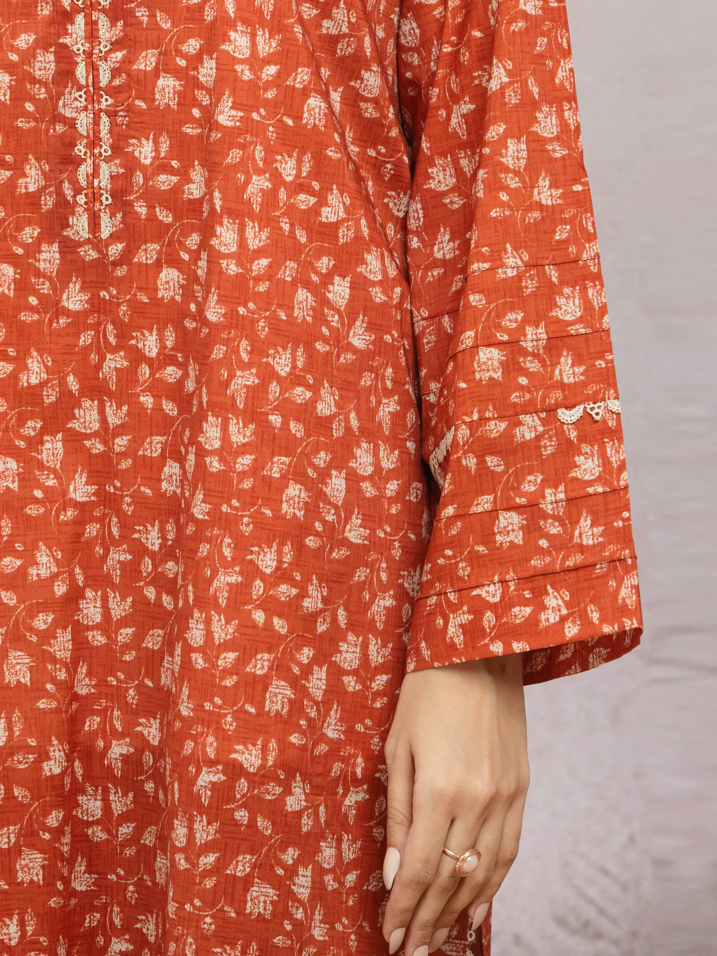 Printed Lawn Suit - EWU5A1-35008-3P - Image 4