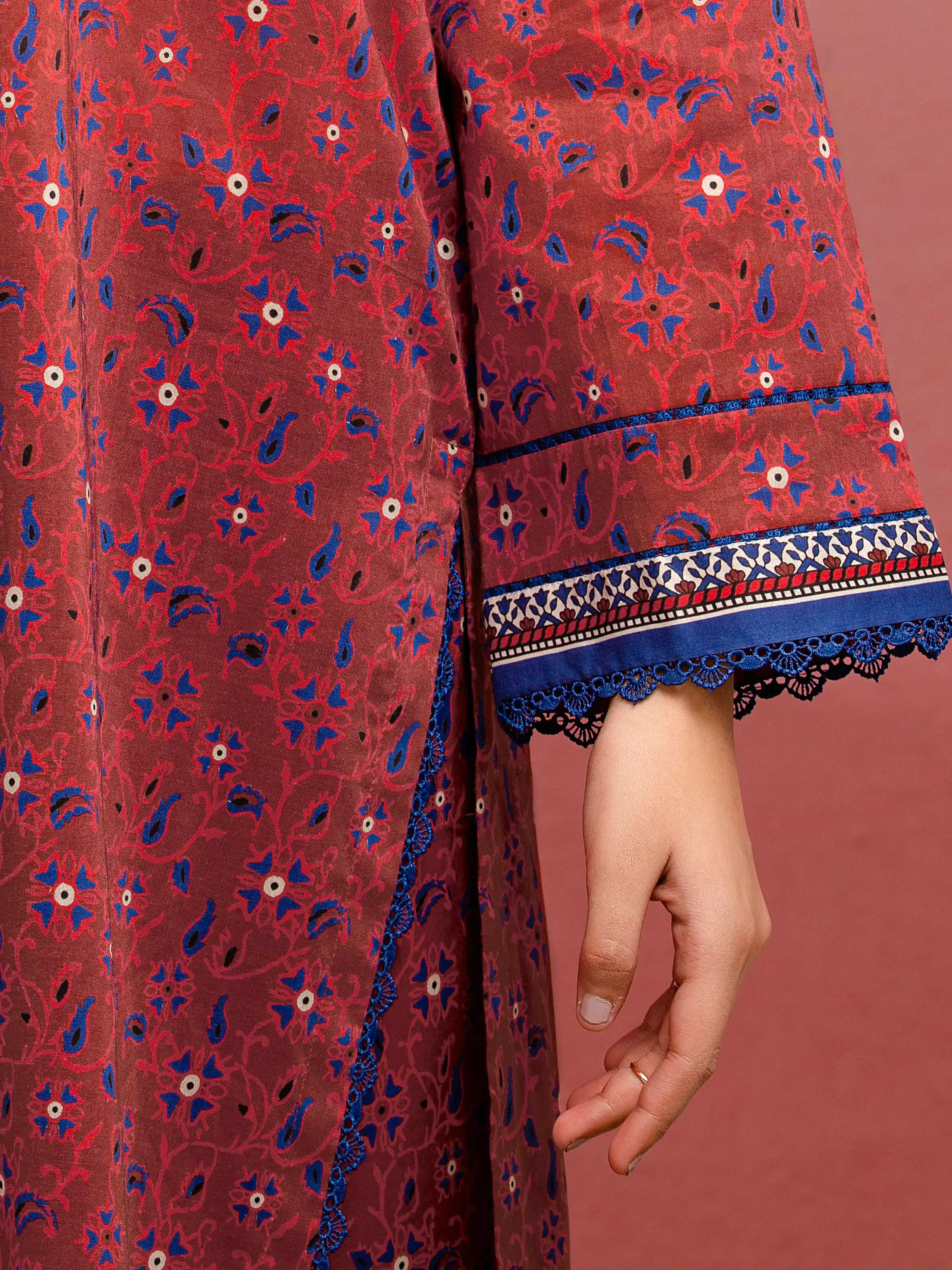 Printed Lawn Suit - EWU5A1-35032-3P - Image 4