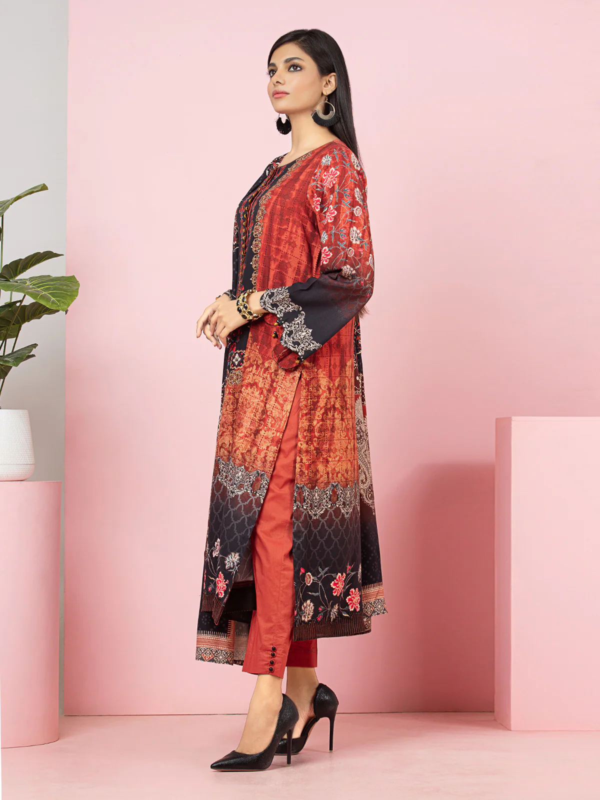 Printed Viscose Shirt Trouser - EWU22A4-24030ST - Image 3