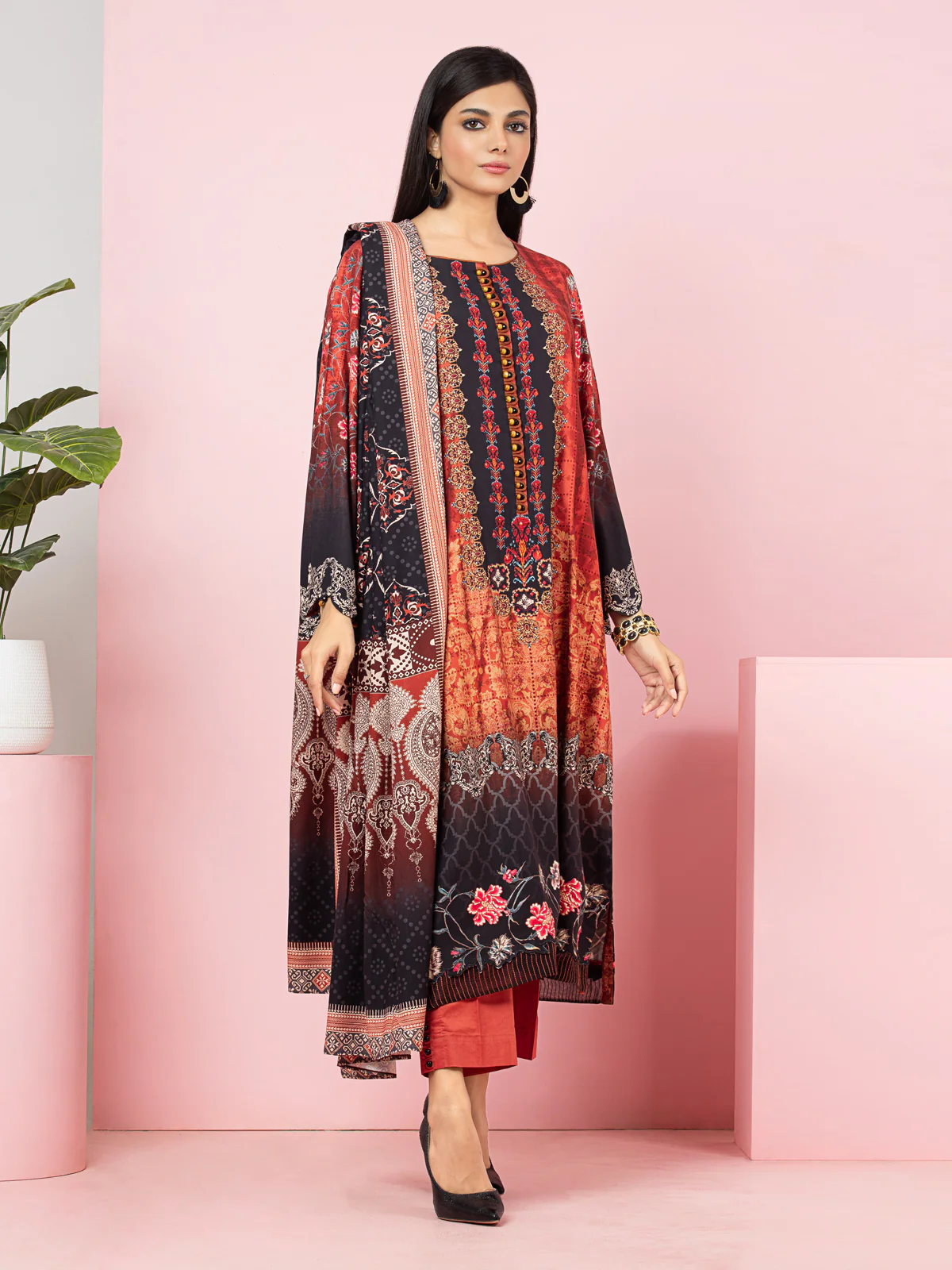 Printed Viscose Shirt Trouser - EWU22A4-24030ST - Image 7