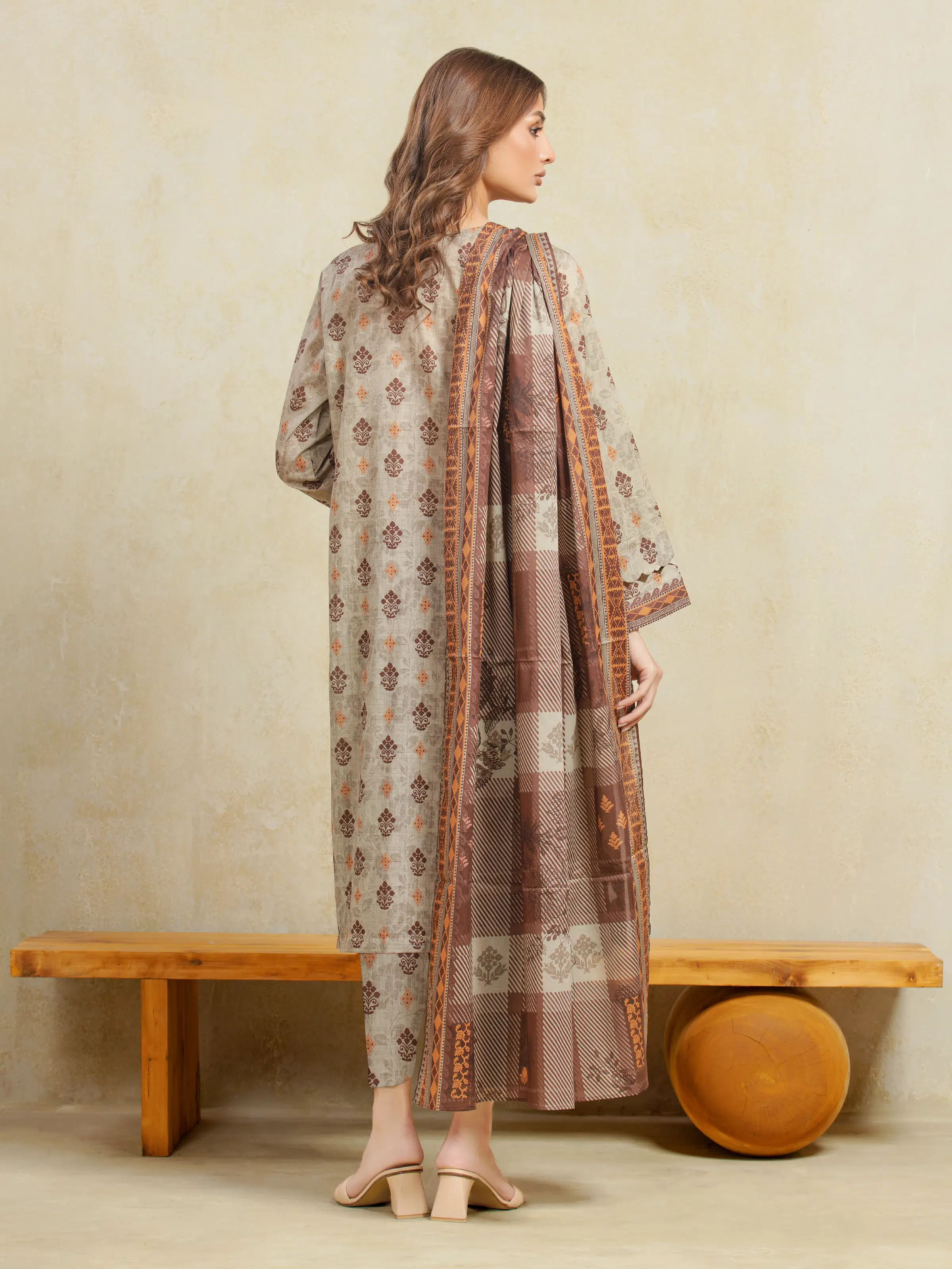 Printed Khaddar Suit - EWU5A3-36102-3P - Image 6