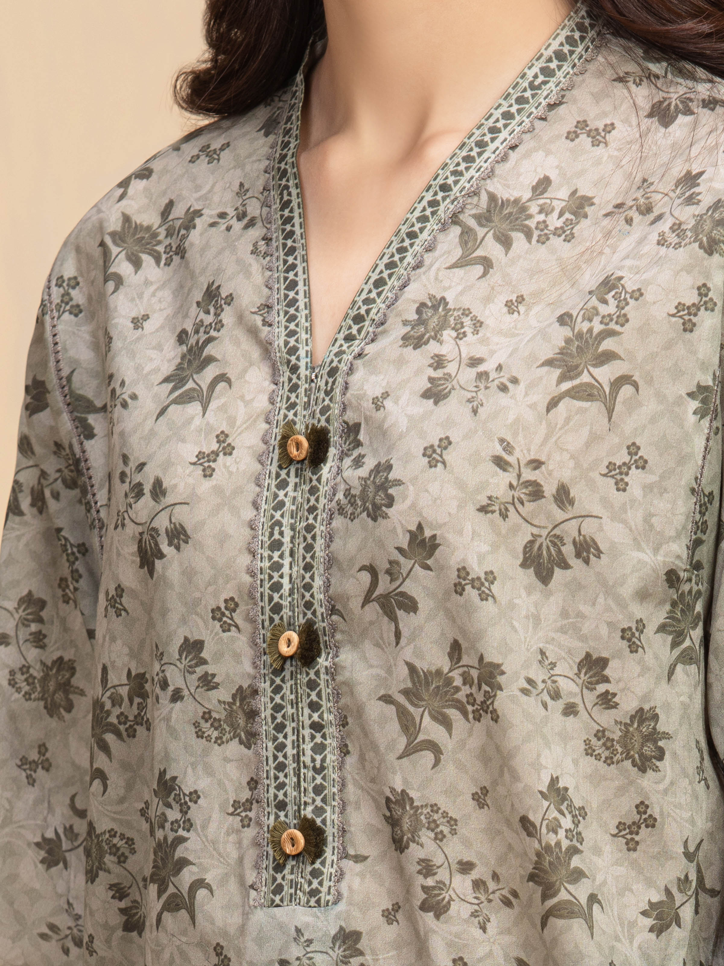 Printed Khaddar Suit - EWU5A3-36125-3P - Image 3