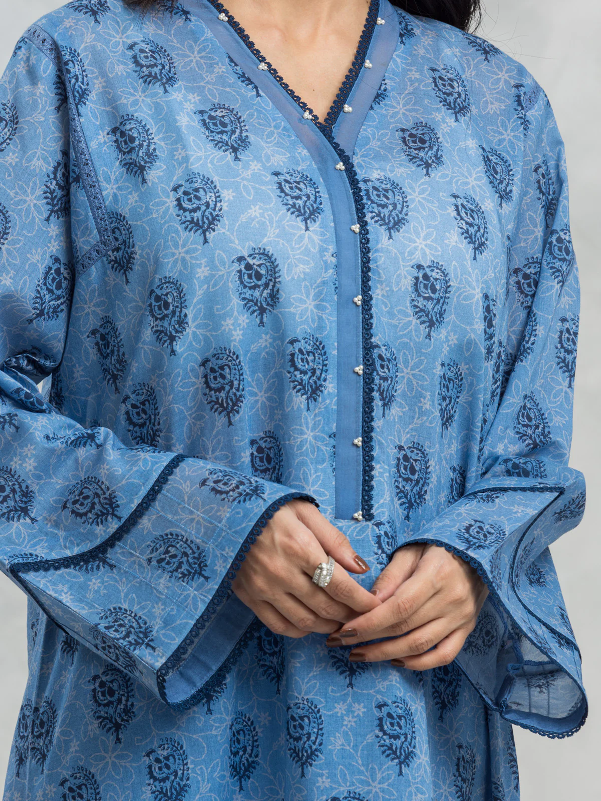 Printed Cambric Shirt Trouser - EWU24A2-29267ST - Image 2
