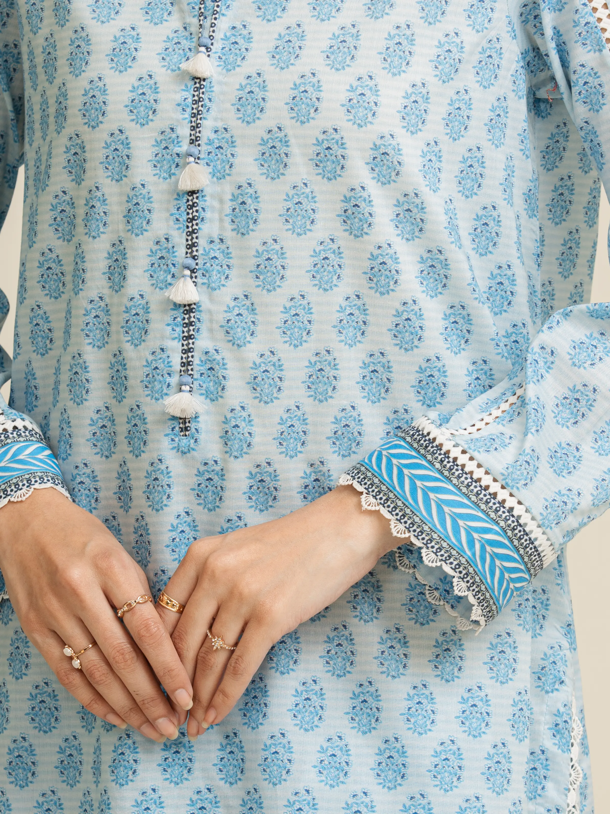 Printed Lawn Suit - EWU5A1-35092-3P - Image 6