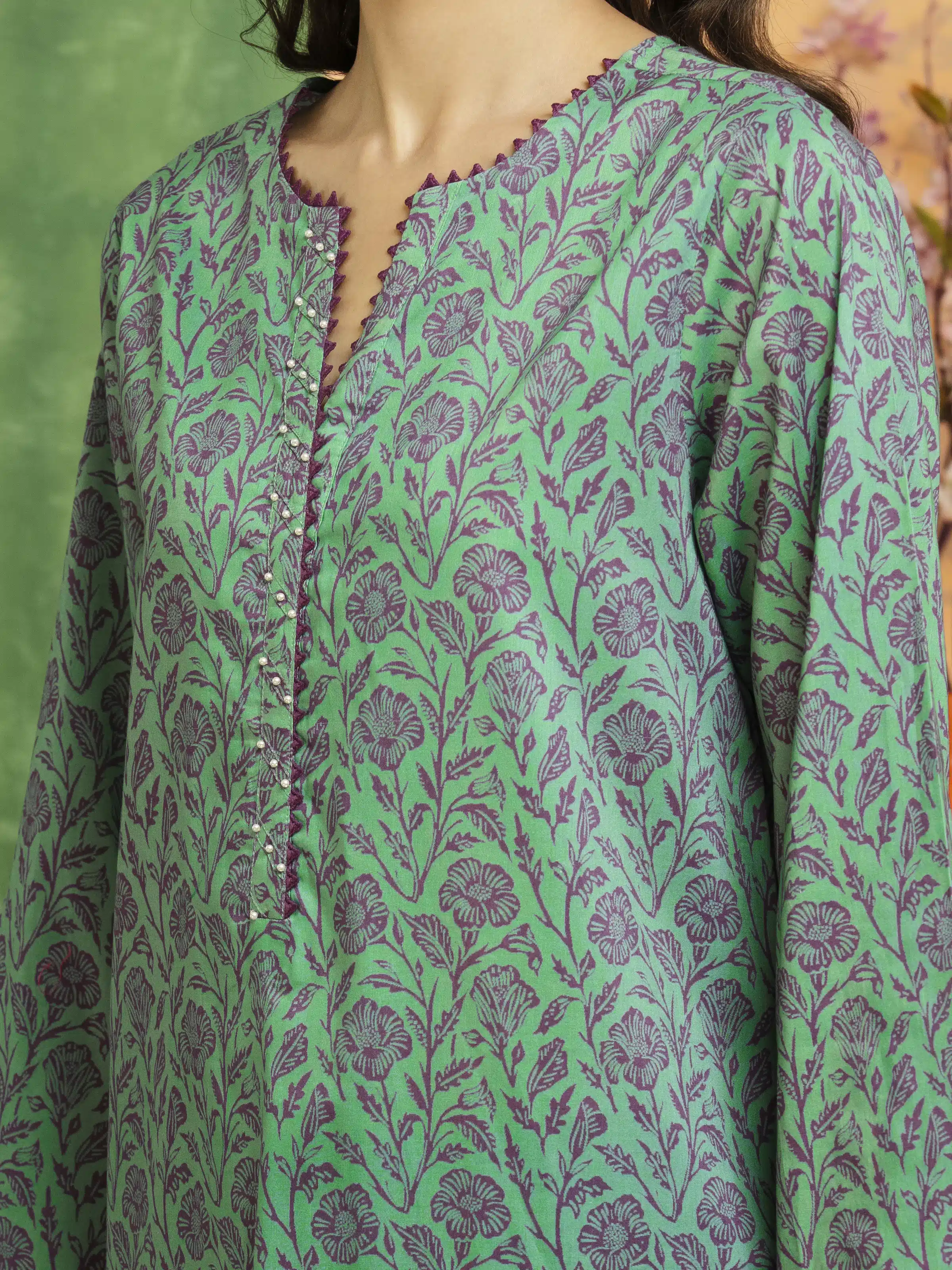 Printed Lawn Suit - EWU5A1-35183-3P - Image 3
