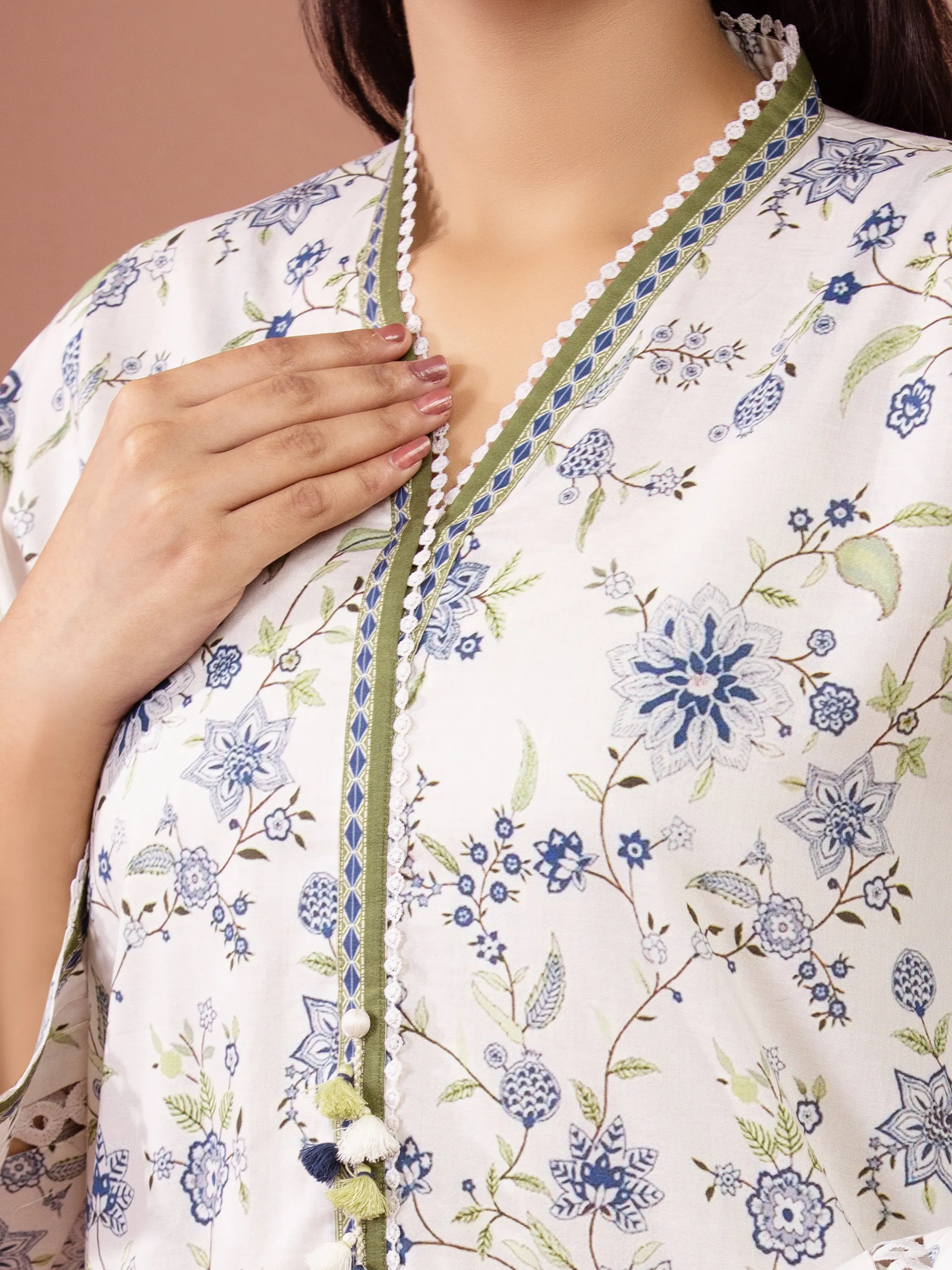 Printed Lawn Suit - EWU6A1-36507-3P - Image 4
