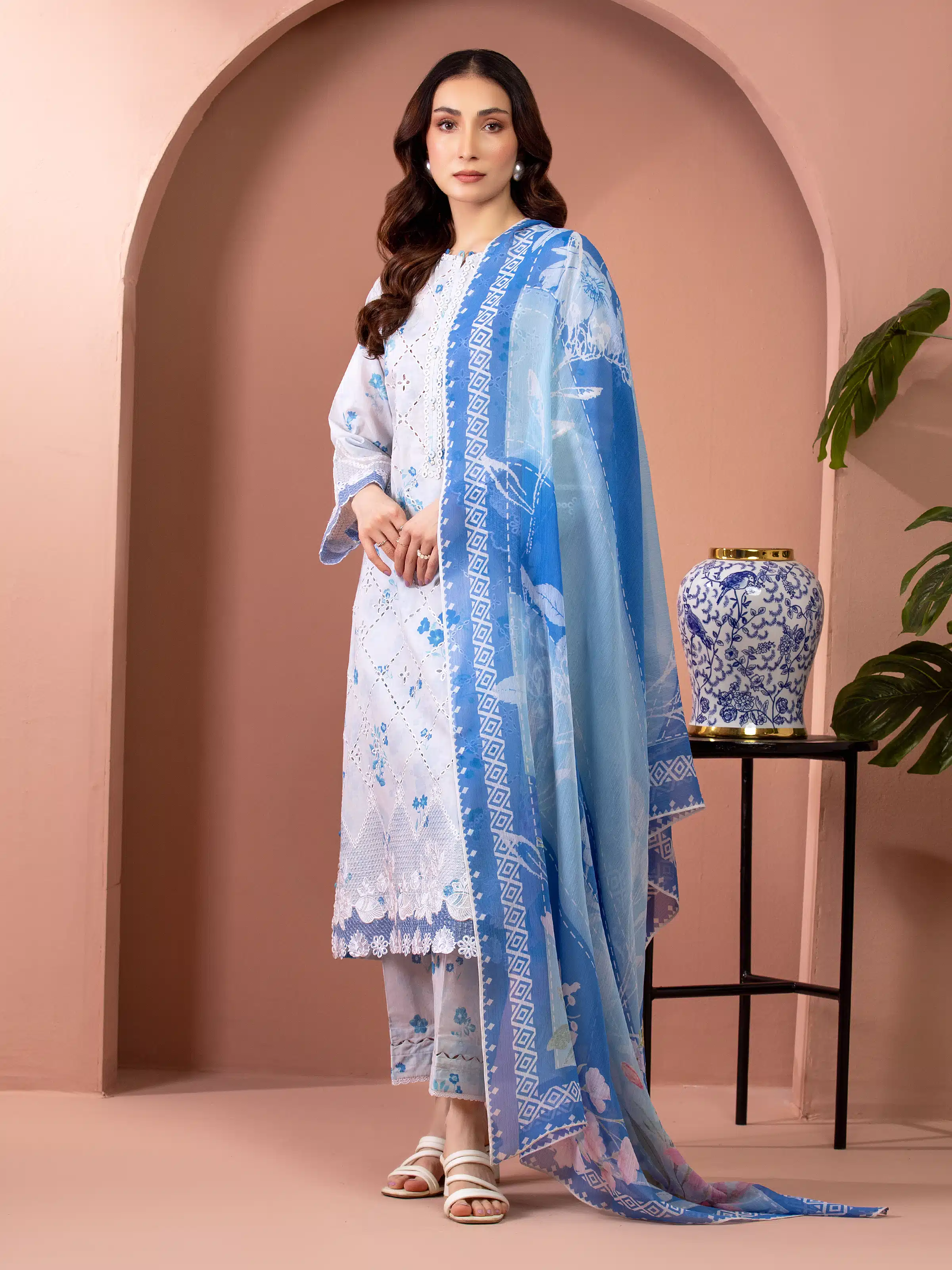 Embroidered Lawn Suit - EWU5V1-31494-3P