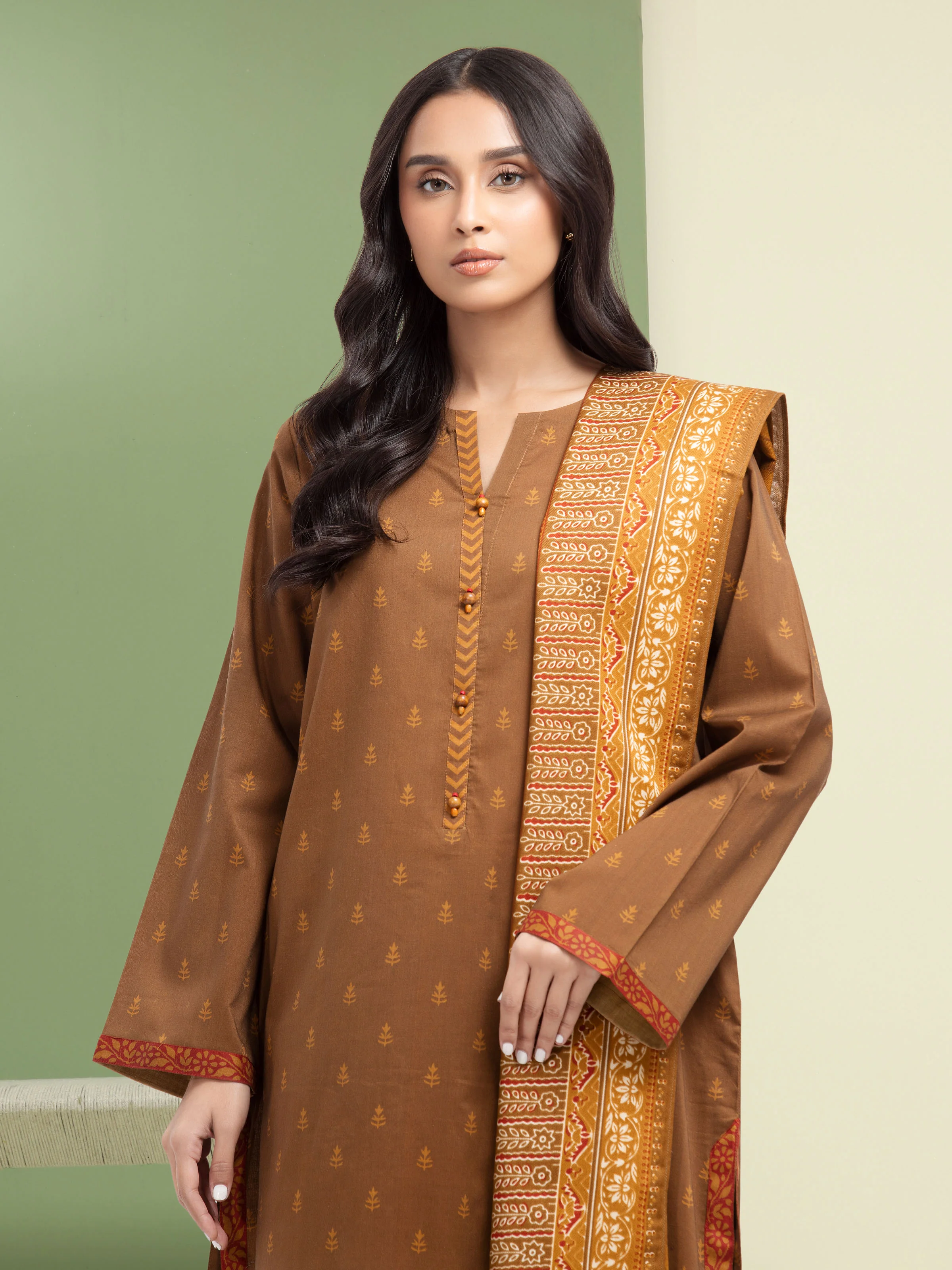 Printed Khaddar Suit - EWU5M3-118-3P - Image 2