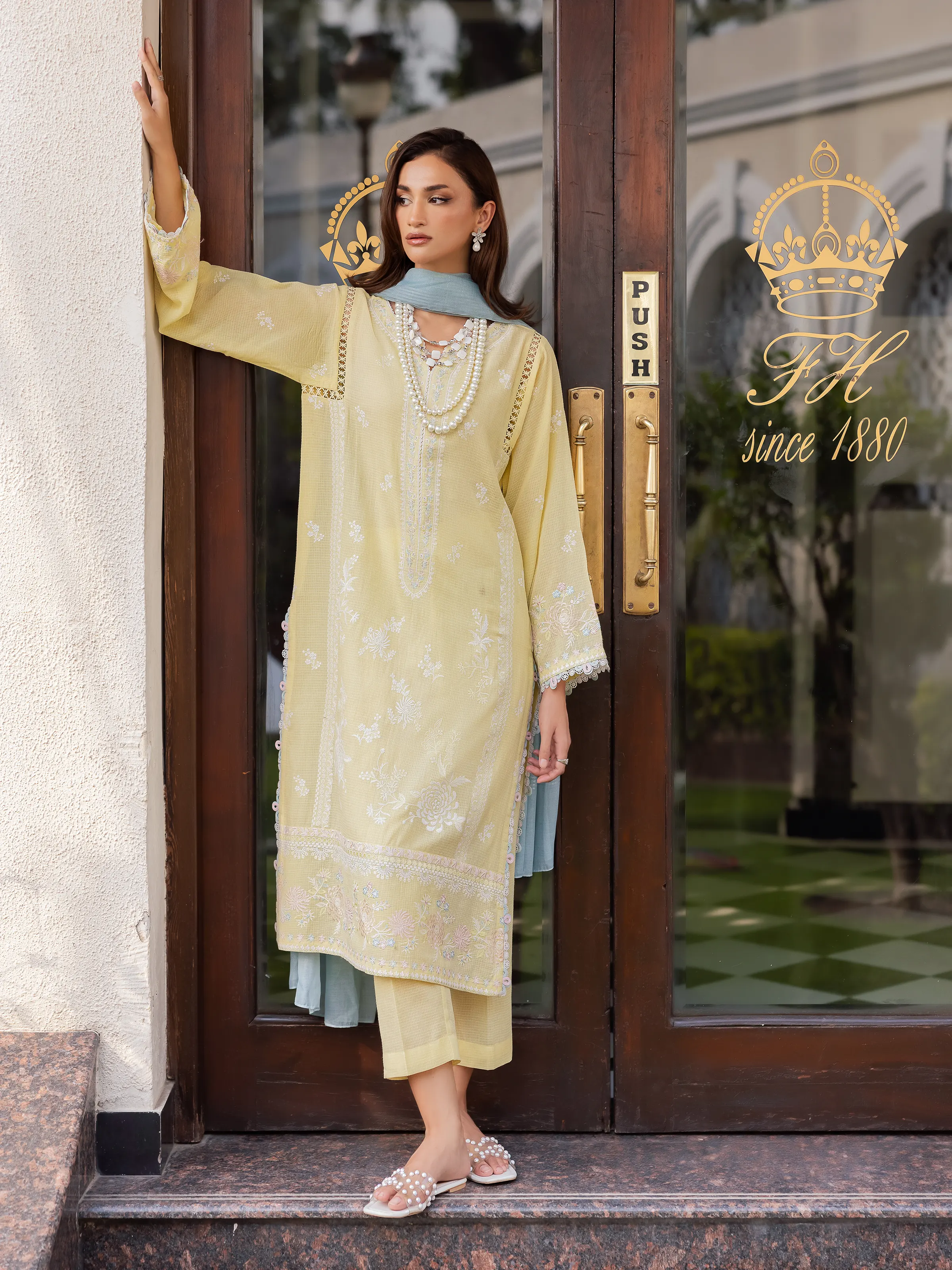 Embroidered Lawn Suit - EWU5V1-31246-3P - Image 3