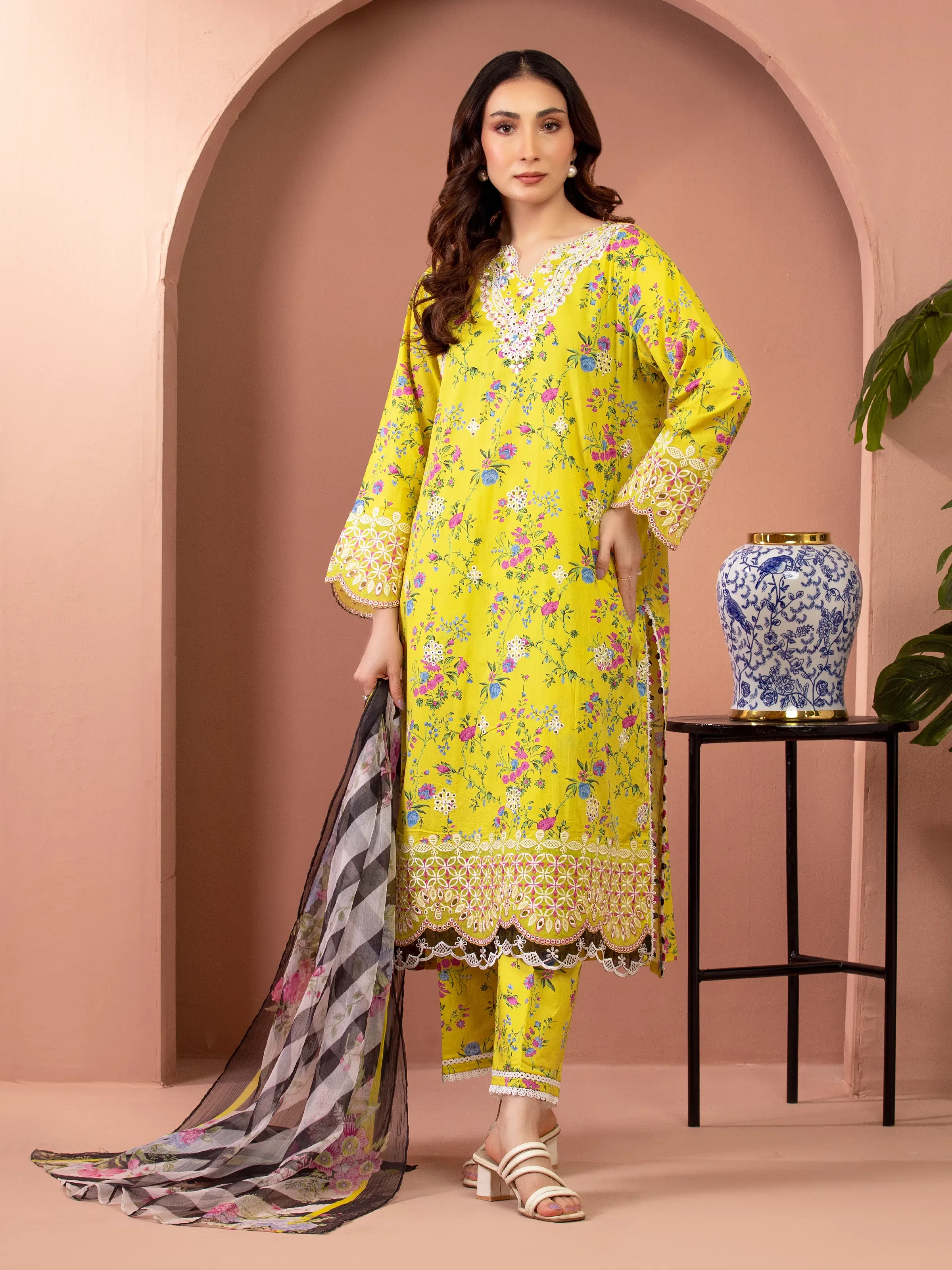 Embroidered Lawn Suit - EWU5V1-31455-3P