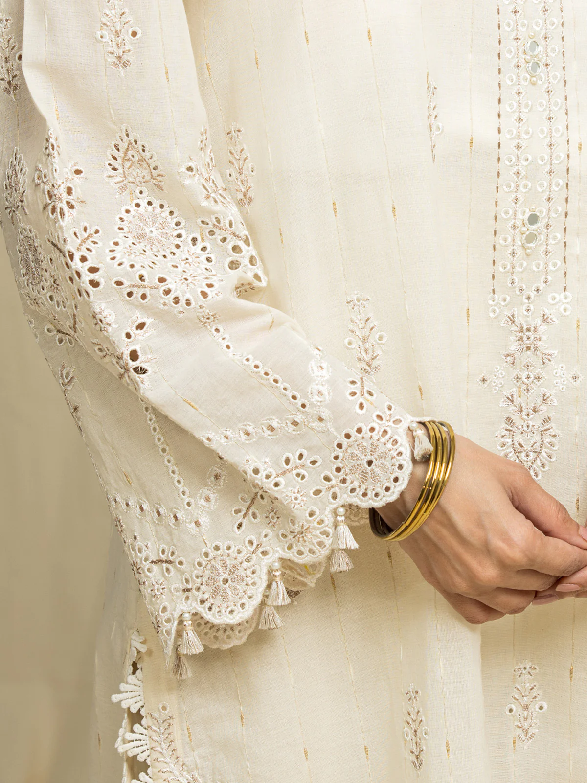Embroidered Cambric Suit - EWU24V2-28740-3P - Image 3
