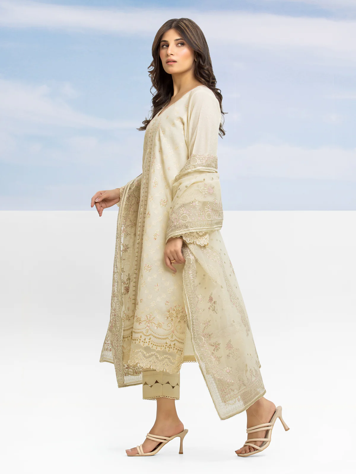 Embroidered Dobby Suit - EWU24V7-28637-3P - Image 3