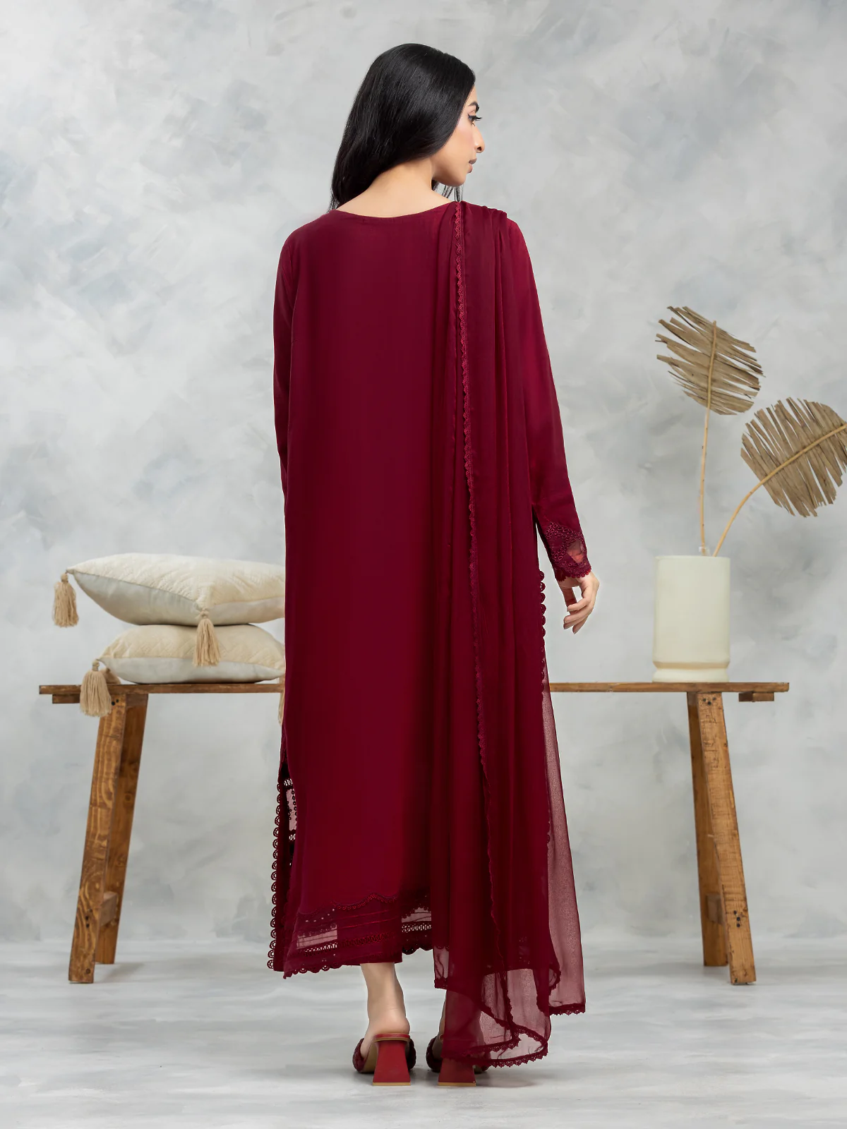 Embroidered Cambric Suit - EWU24V2-30151-3P - Image 5