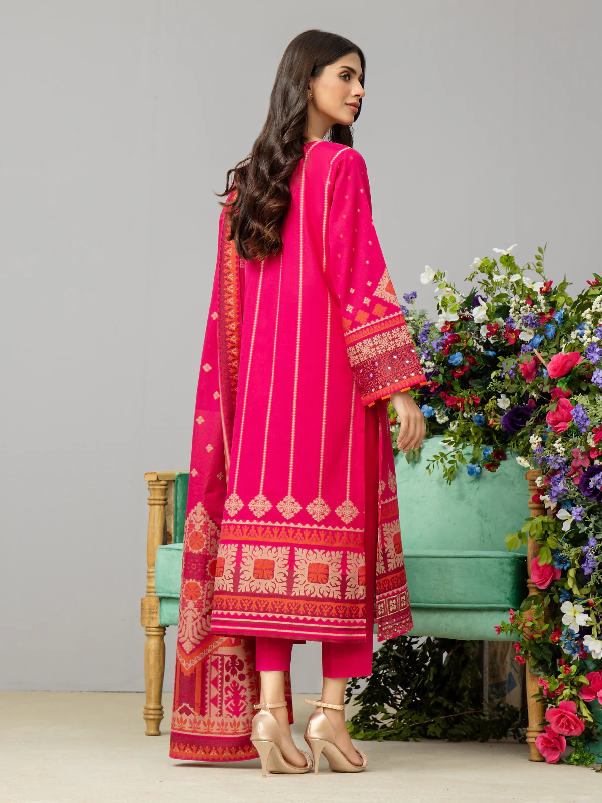 Embroidered Jacquard Suit - EWU24V3-26752-3P - Image 4