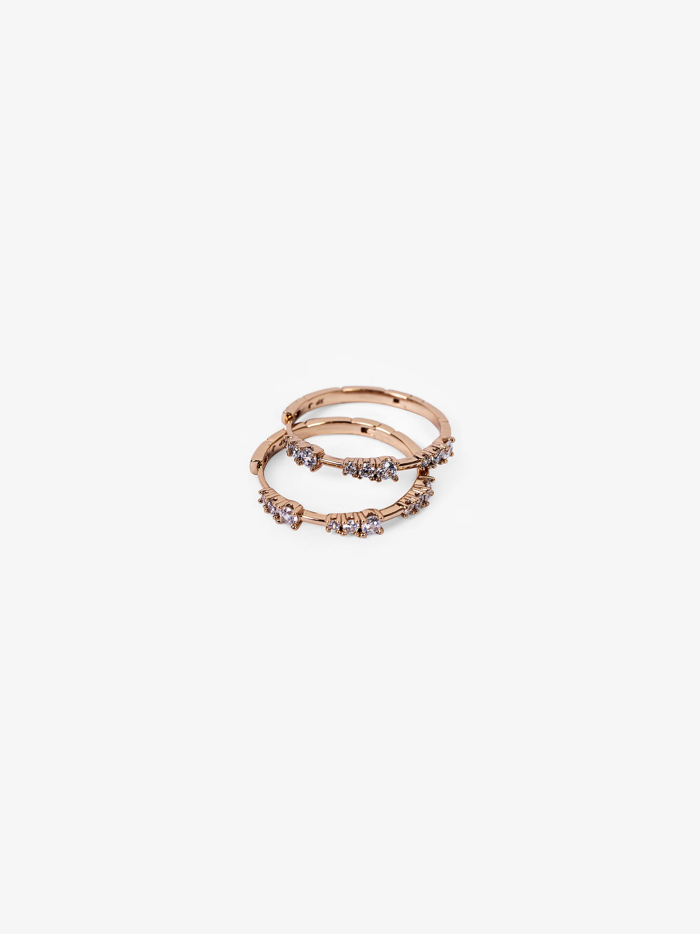 Gold-Tone Sparkle Hoops - EAWE5-080