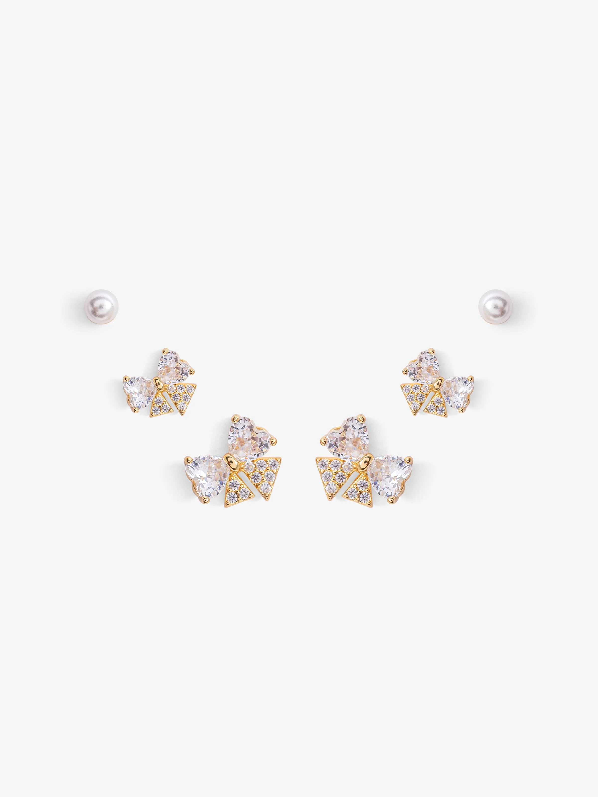 Petal Cluster Silver Ear Studs - EAWE5-107