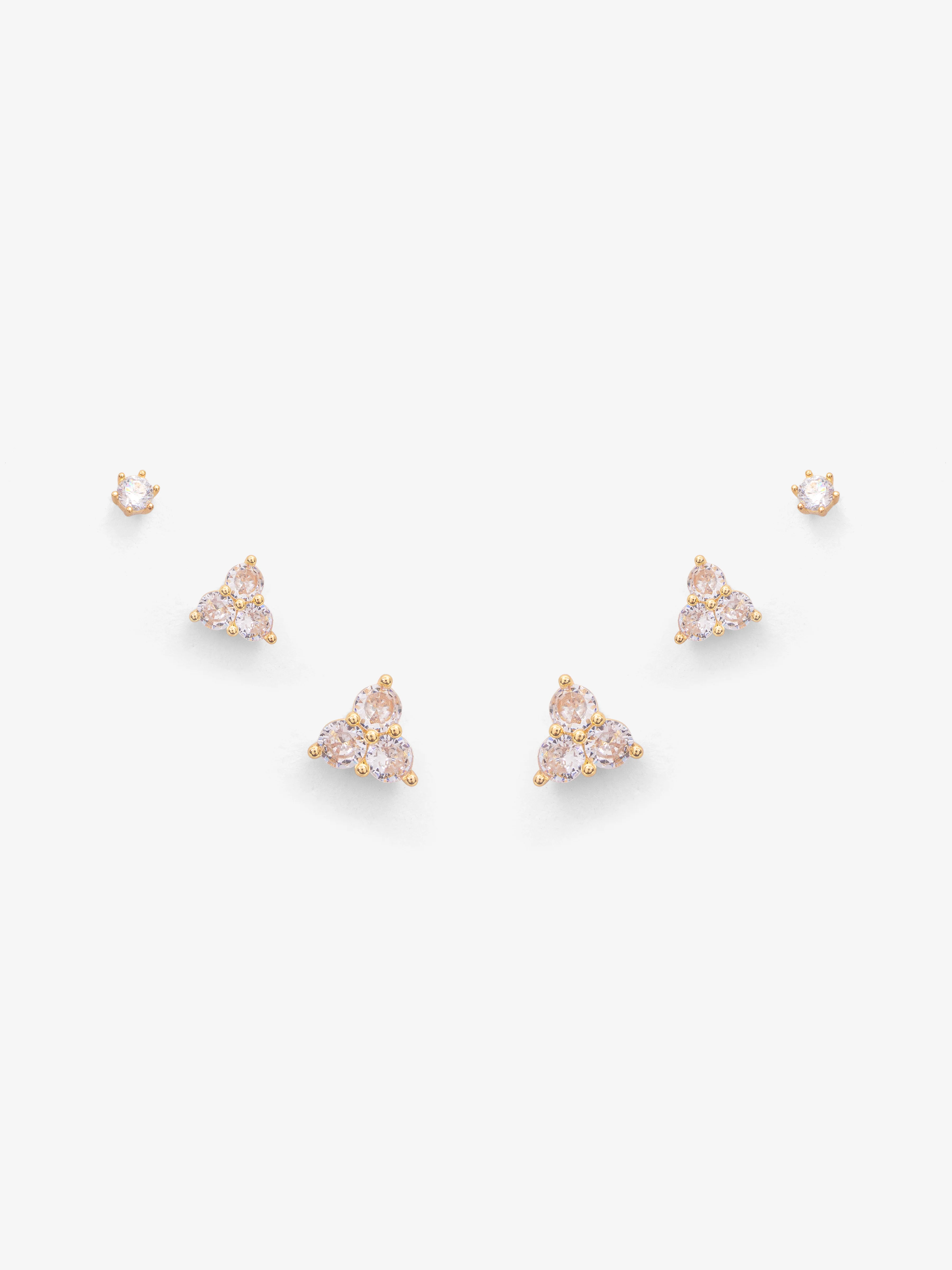 Triangle Bar Silver Drops Earrings - EAWE5-108