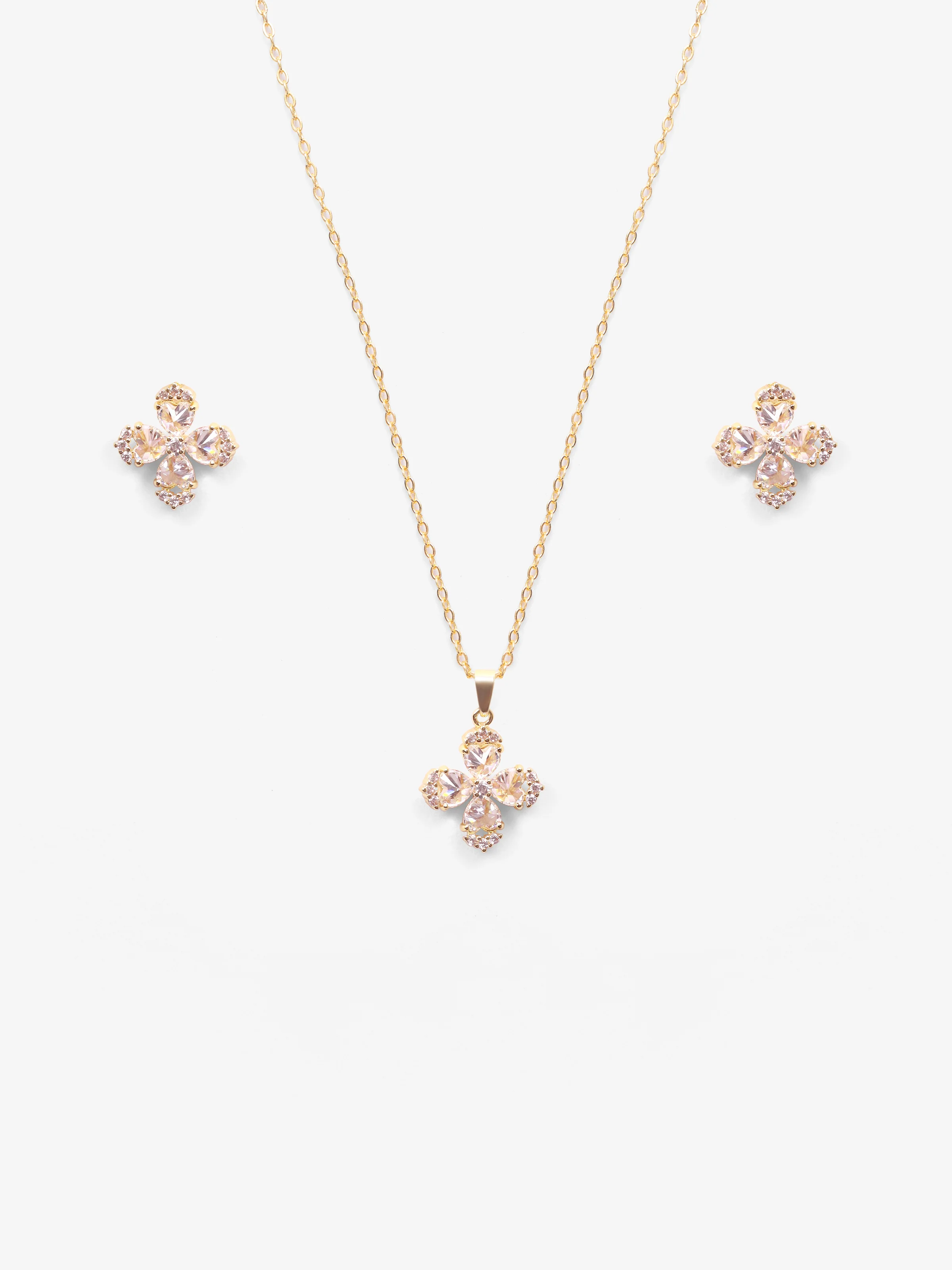 Silver Cascade Dot Jewelry Set - EAWJS5-012