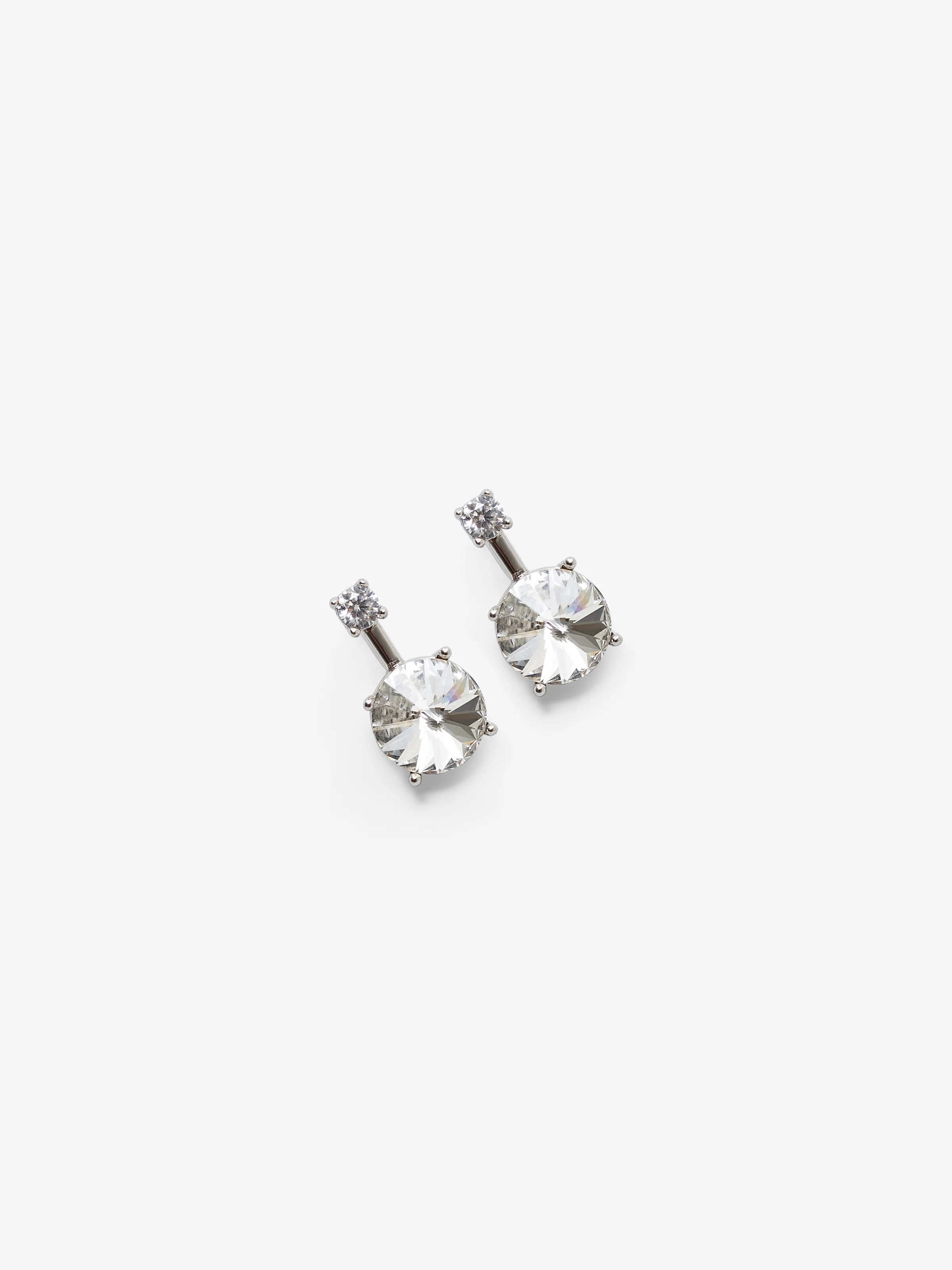Two-Tone Drop Earrings - EAWE5-088