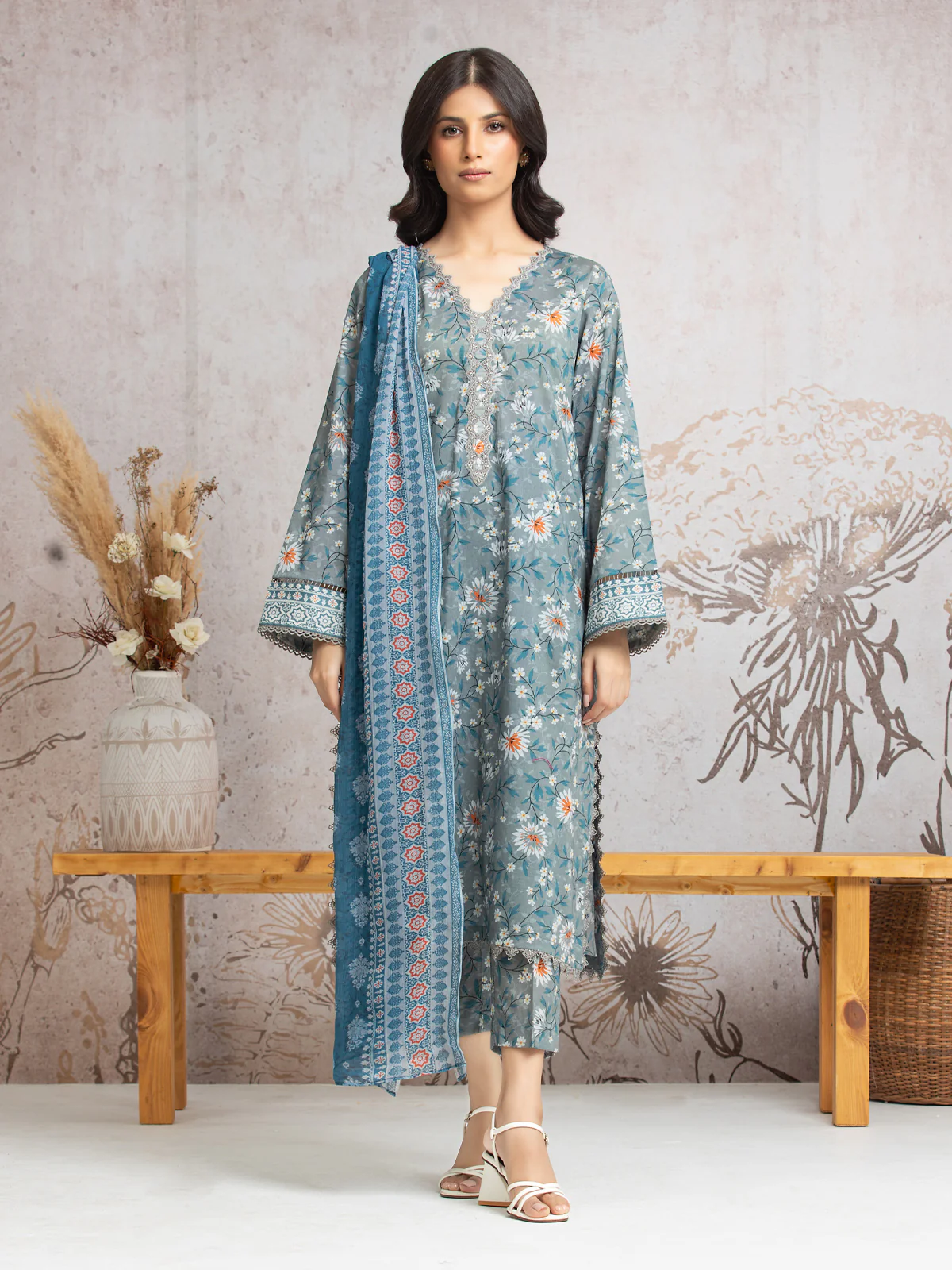 Printed Cambric Suit - EWU24M2-020 - Image 2