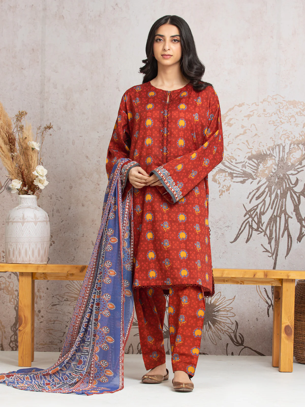 Printed Cambric Suit - EWU24M2-003