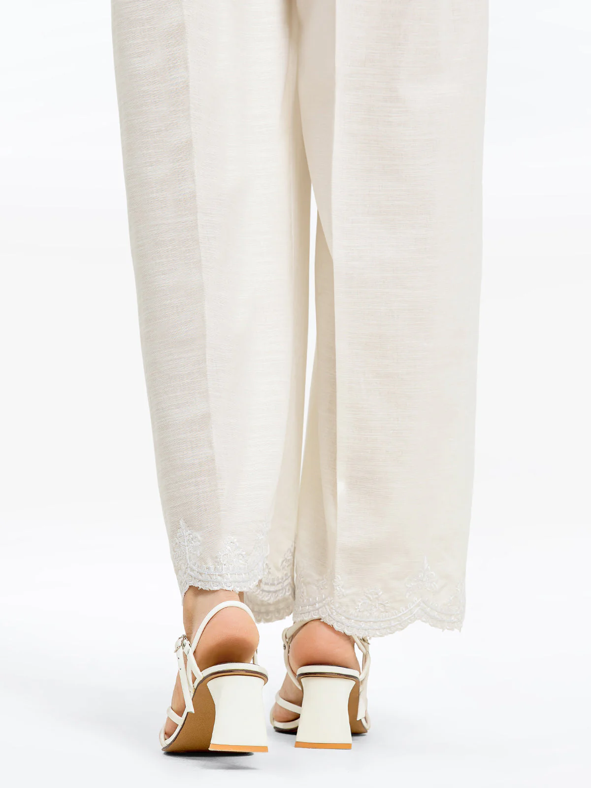 Embroidered Khaddar Trouser - EWBE23-76527 - Image 3