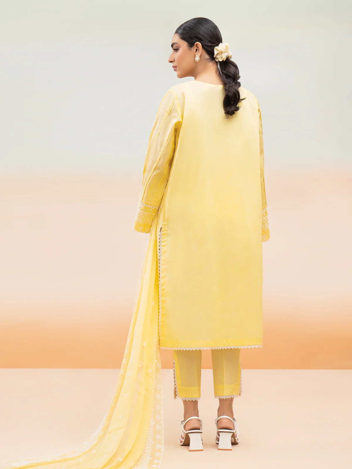 Embroidered Cambric Suit - EWU24V2-28644-3P - Image 6
